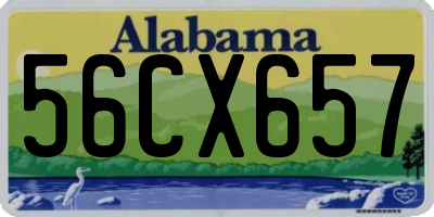 AL license plate 56CX657