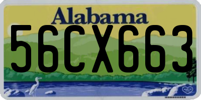 AL license plate 56CX663