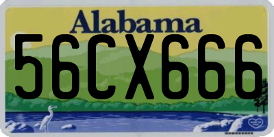 AL license plate 56CX666