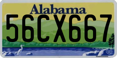 AL license plate 56CX667