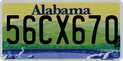 AL license plate 56CX670