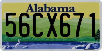 AL license plate 56CX671