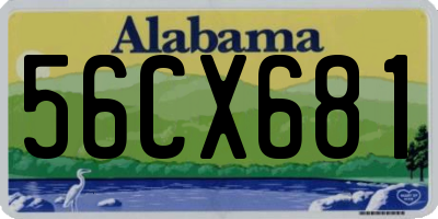 AL license plate 56CX681