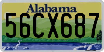 AL license plate 56CX687