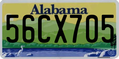 AL license plate 56CX705