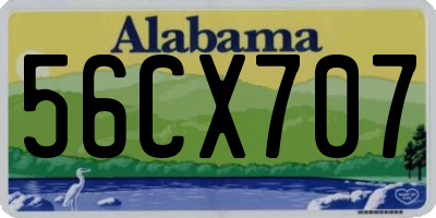 AL license plate 56CX707