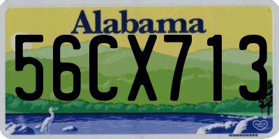 AL license plate 56CX713