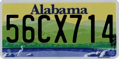 AL license plate 56CX714