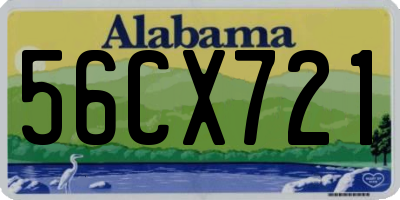 AL license plate 56CX721