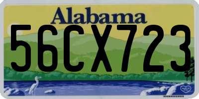 AL license plate 56CX723