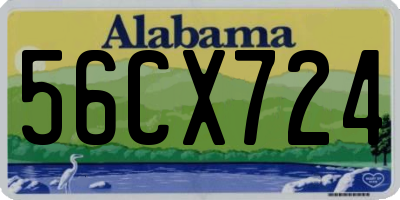AL license plate 56CX724