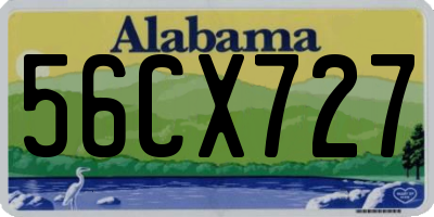 AL license plate 56CX727