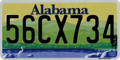 AL license plate 56CX734