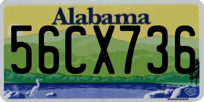 AL license plate 56CX736