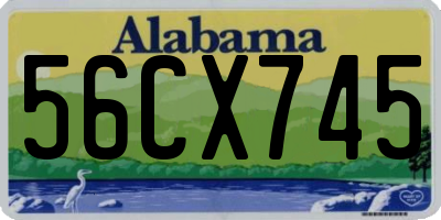 AL license plate 56CX745