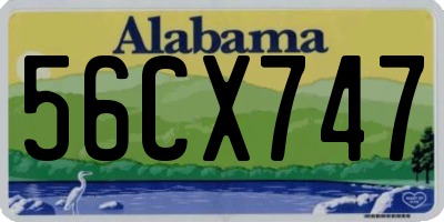 AL license plate 56CX747