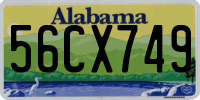 AL license plate 56CX749