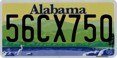 AL license plate 56CX750