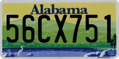 AL license plate 56CX751