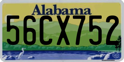 AL license plate 56CX752