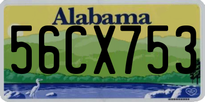 AL license plate 56CX753