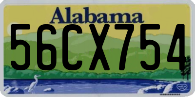 AL license plate 56CX754
