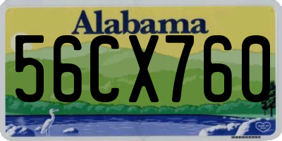 AL license plate 56CX760