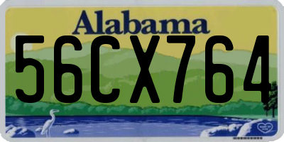 AL license plate 56CX764