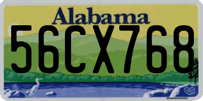 AL license plate 56CX768