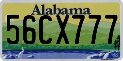AL license plate 56CX777