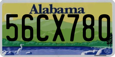AL license plate 56CX780