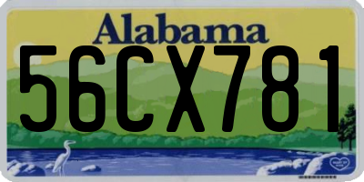 AL license plate 56CX781