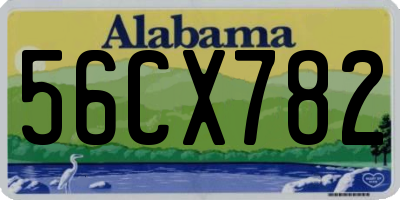 AL license plate 56CX782