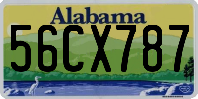AL license plate 56CX787
