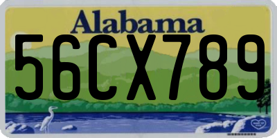 AL license plate 56CX789