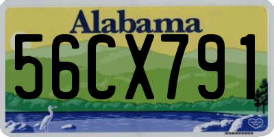 AL license plate 56CX791
