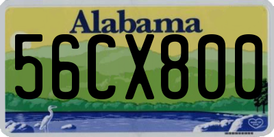AL license plate 56CX800
