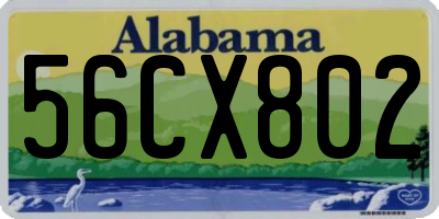 AL license plate 56CX802