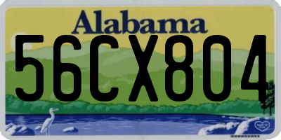 AL license plate 56CX804