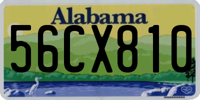 AL license plate 56CX810