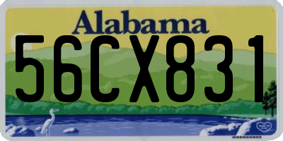 AL license plate 56CX831