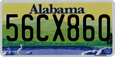 AL license plate 56CX860