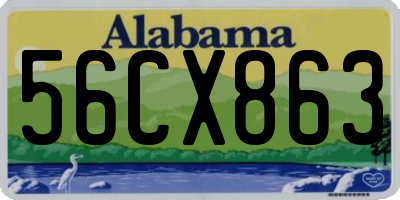 AL license plate 56CX863