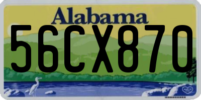 AL license plate 56CX870
