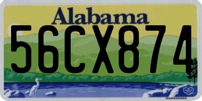 AL license plate 56CX874