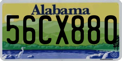 AL license plate 56CX880