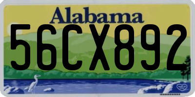 AL license plate 56CX892