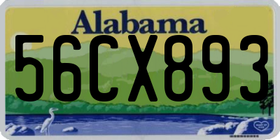 AL license plate 56CX893