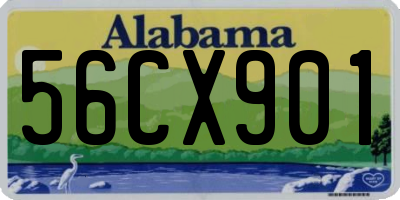 AL license plate 56CX901
