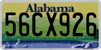 AL license plate 56CX926